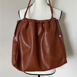ASOS Rich Brown Faux Leather Tote Bag
